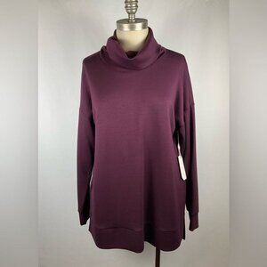 STYLUS JCP NWT Long Sleeve Cowl Neck Rayon Sweater Burgundy Women’s Small to LG